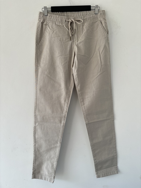 Light grey linen pants