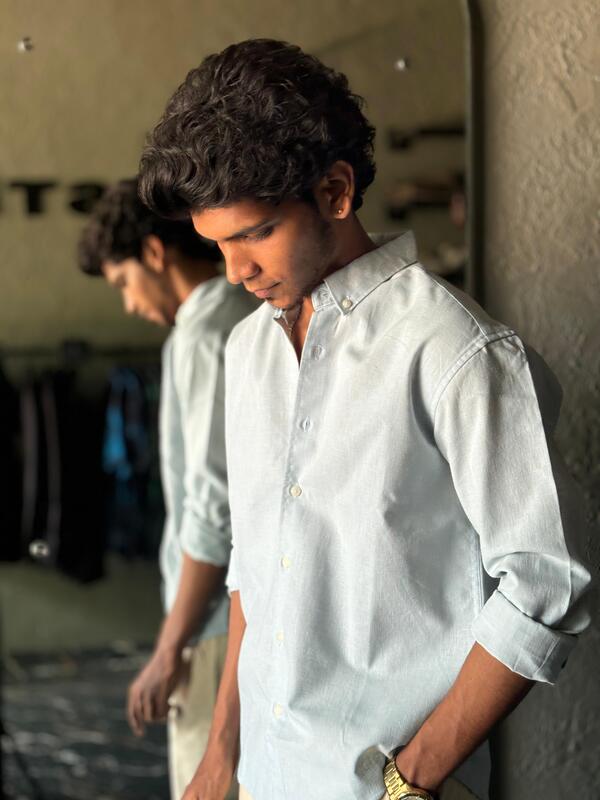 Sky blue linen shirt Sky blue linen shirt