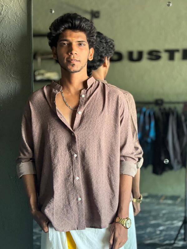 Wood Brown mandarin shirts Wood Brown mandarin shirts