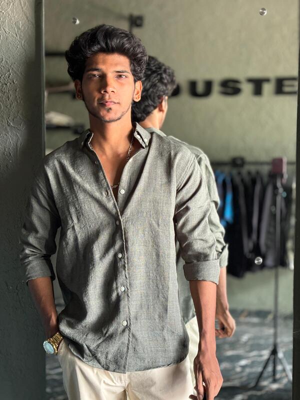 Green jacquard shirt Green jacquard shirt