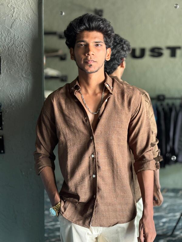 Brown jacquard shirt Brown jacquard shirt