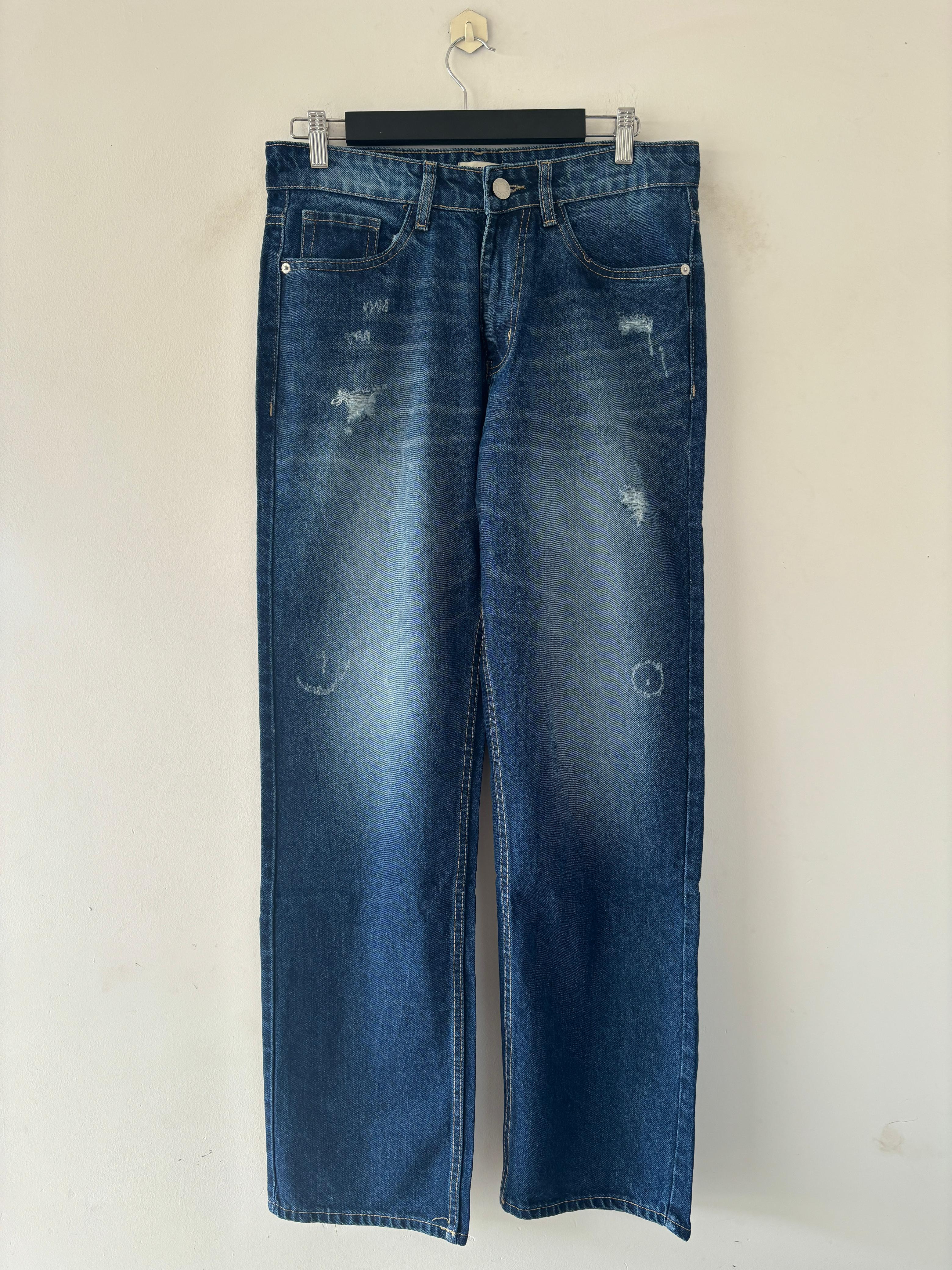 P.B.P - VINTAGE DISTRESSED JEANS-BLUE main image 0
